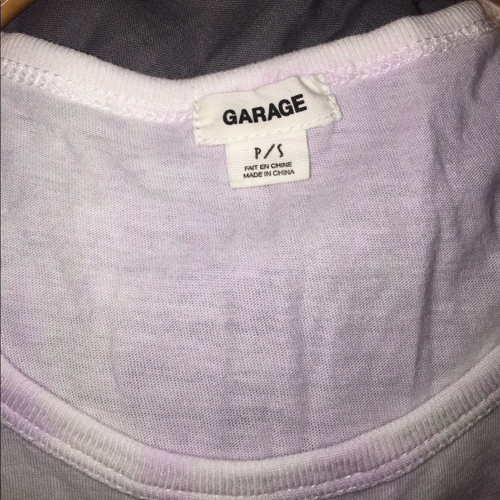 Light lavender and white crop top